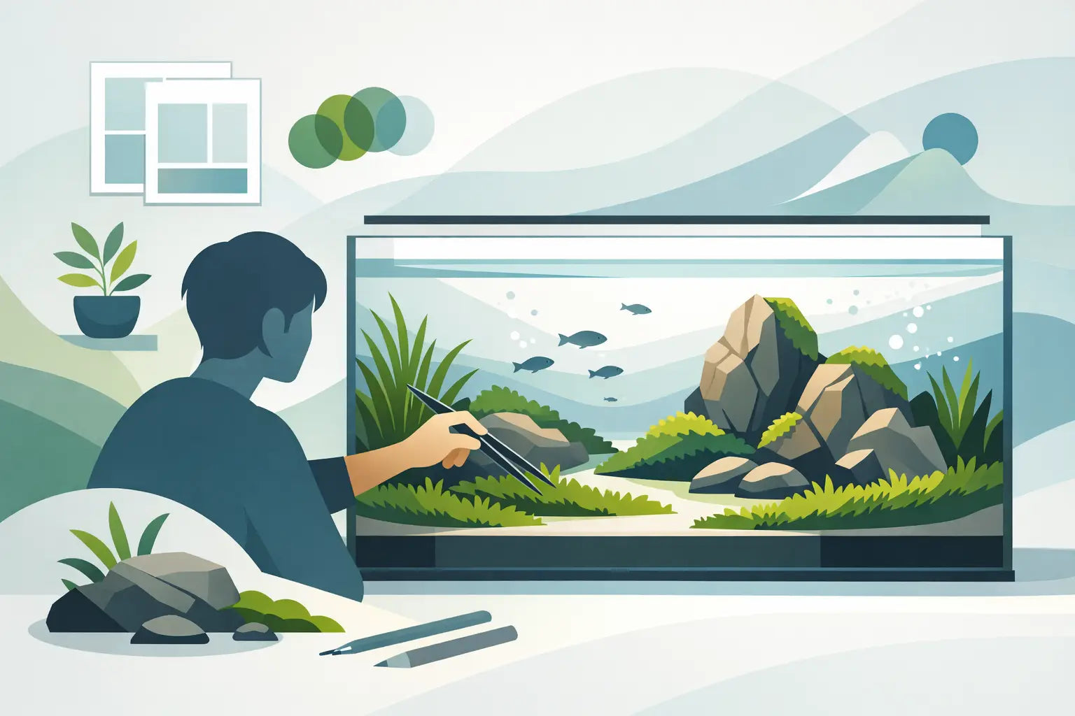 Aquascape-Layout harmonisch gestalten