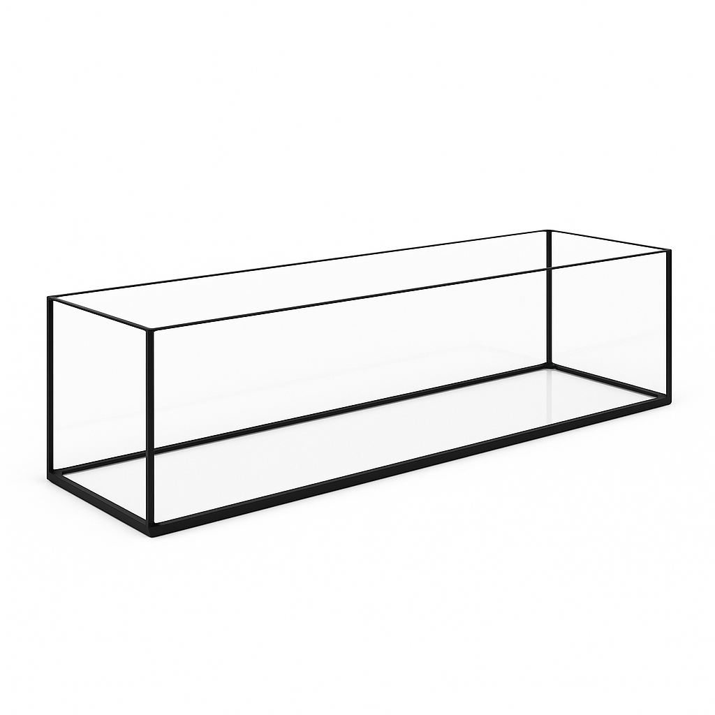 Terra-Natur Aquarium 100x20x20cm / 40 Liter schwarz