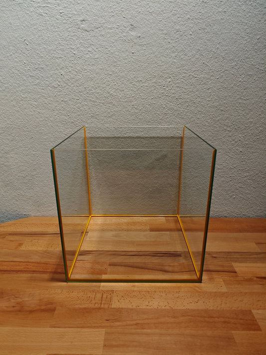 Würfelbecken farbig "Gelb" Aquarium 30x30x30cm, 27 Liter Terboven Aquaristik