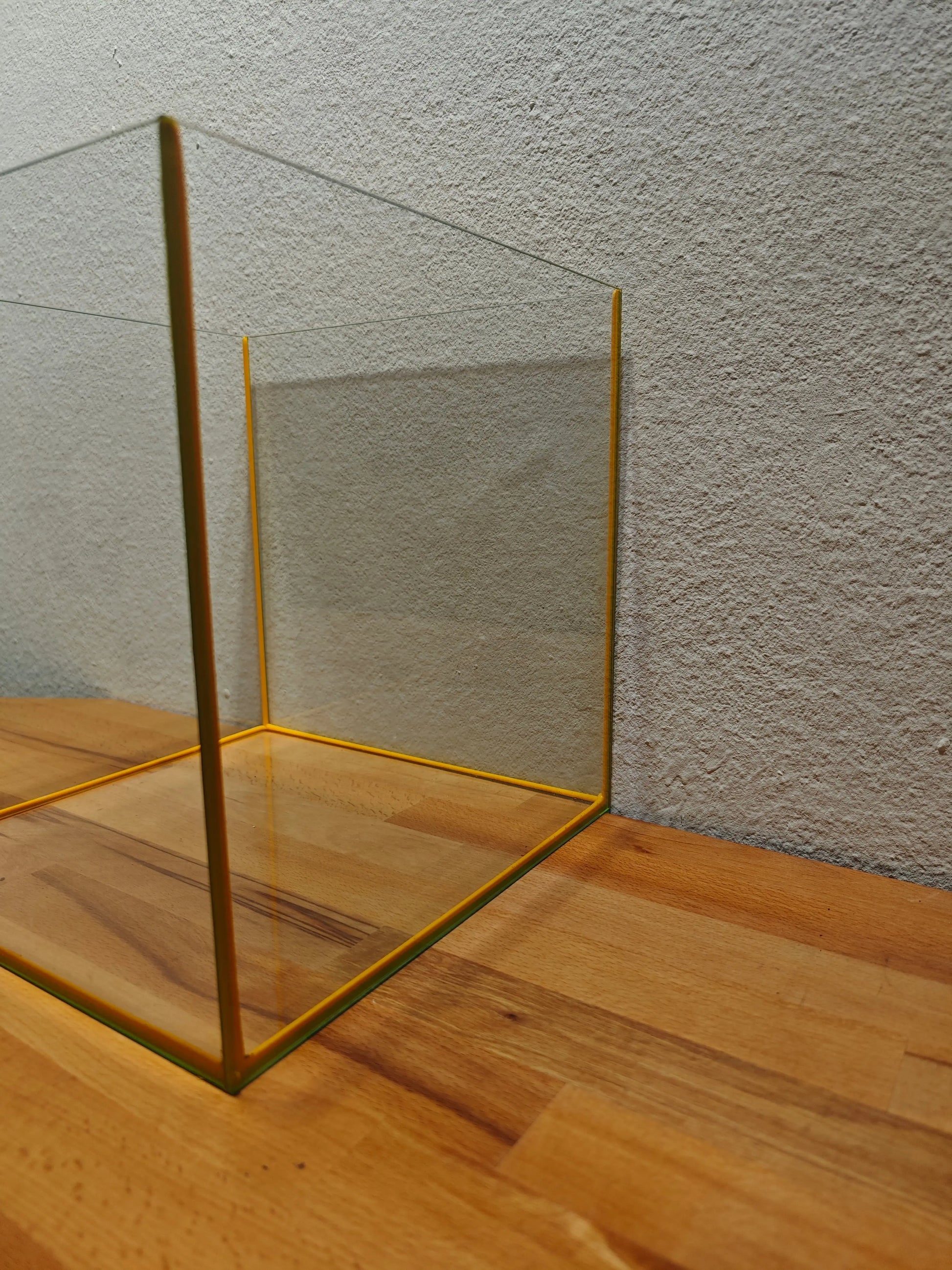Würfelbecken farbig "Gelb" Aquarium 30x30x30cm, 27 Liter Terboven Aquaristik