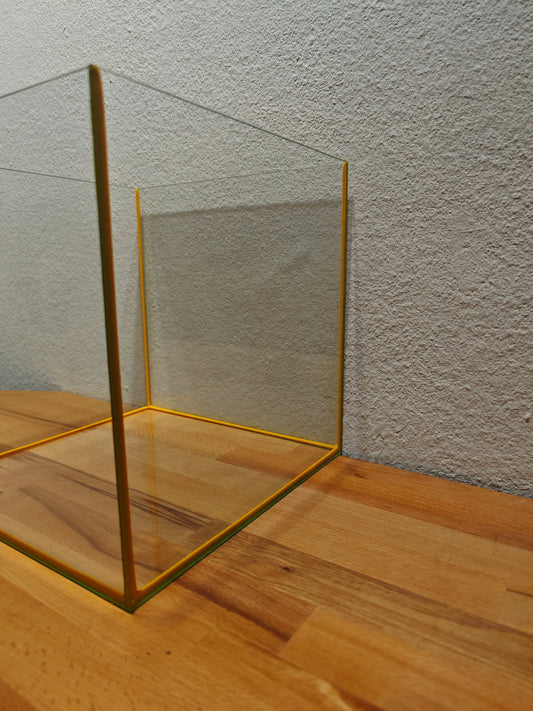 Würfelbecken farbig "Gelb" Aquarium 30x30x30cm, 27 Liter Terboven Aquaristik