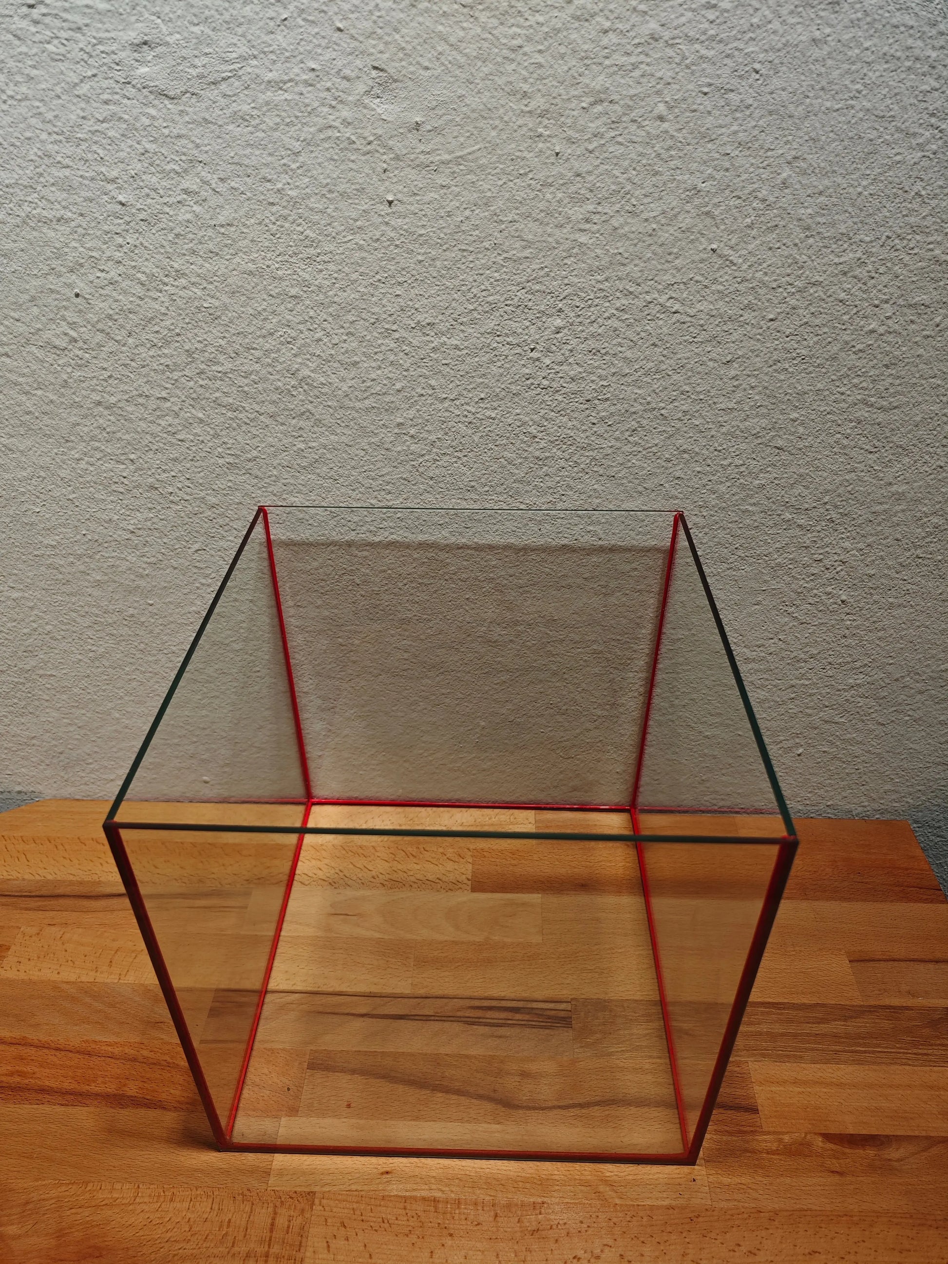 Würfelbecken farbig "Rot" Aquarium 30x30x30cm, 27 Liter Terboven Aquaristik