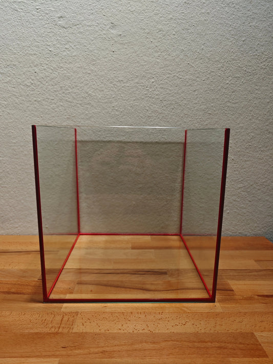 Würfelbecken farbig "Rot" Aquarium 30x30x30cm, 27 Liter Terboven Aquaristik