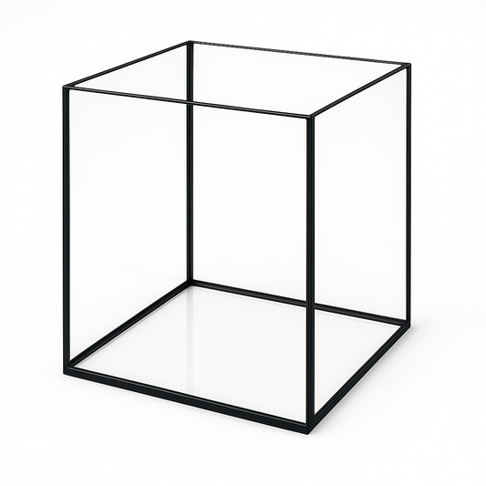 Aquarium 30x30x35cm Cube 31,5 Liter schwarz