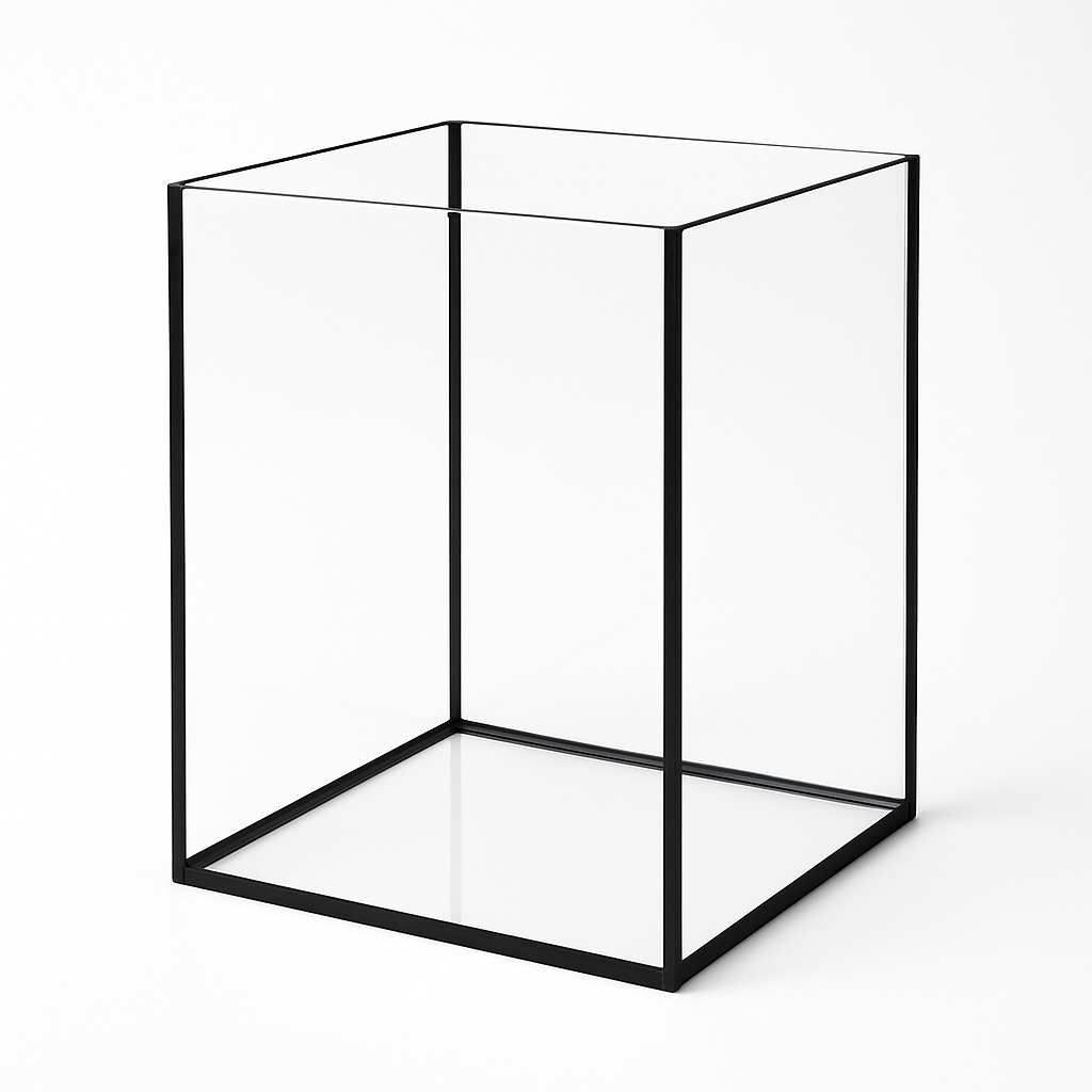 Aquarium 45x45x50cm Cube 101 Liter schwarz