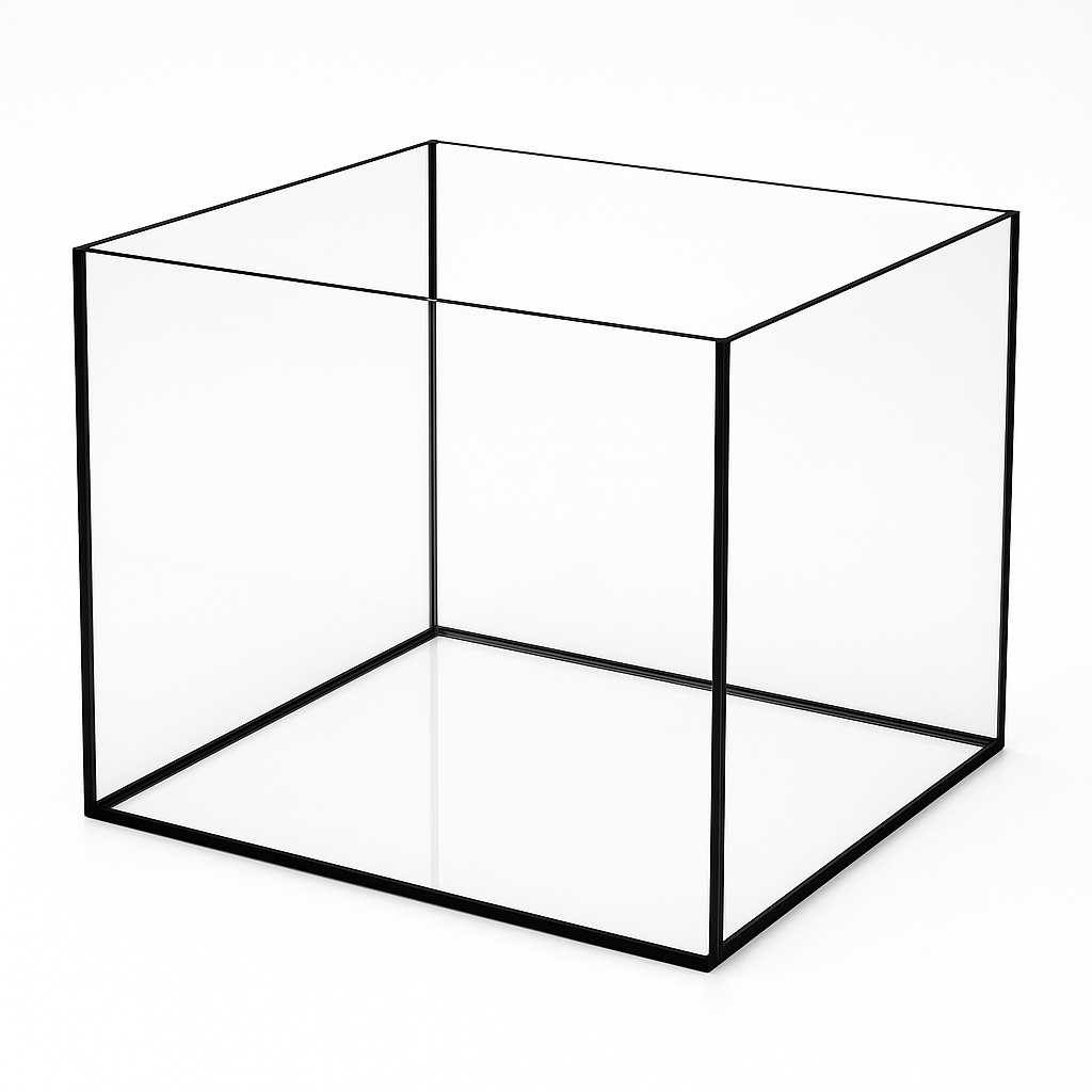 Aquarium 60x50x50cm / 150 Liter schwarz