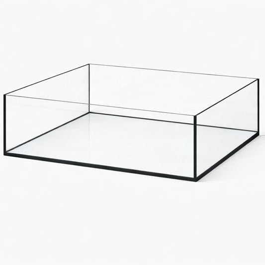 Aquarium 60x60x25cm Quader 90 litres noir - Shallow Tank