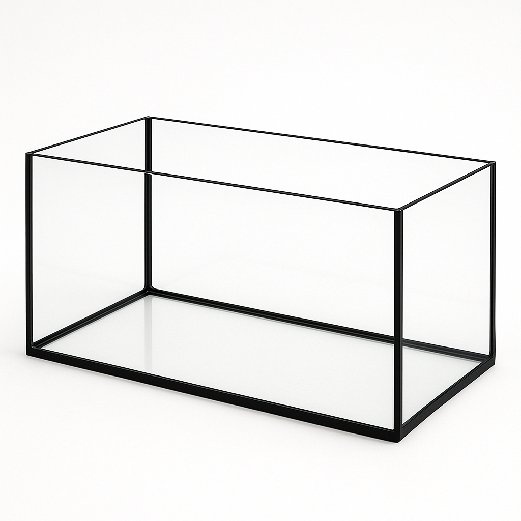 Aquarium 70x40x40cm / 112 Liter schwarz