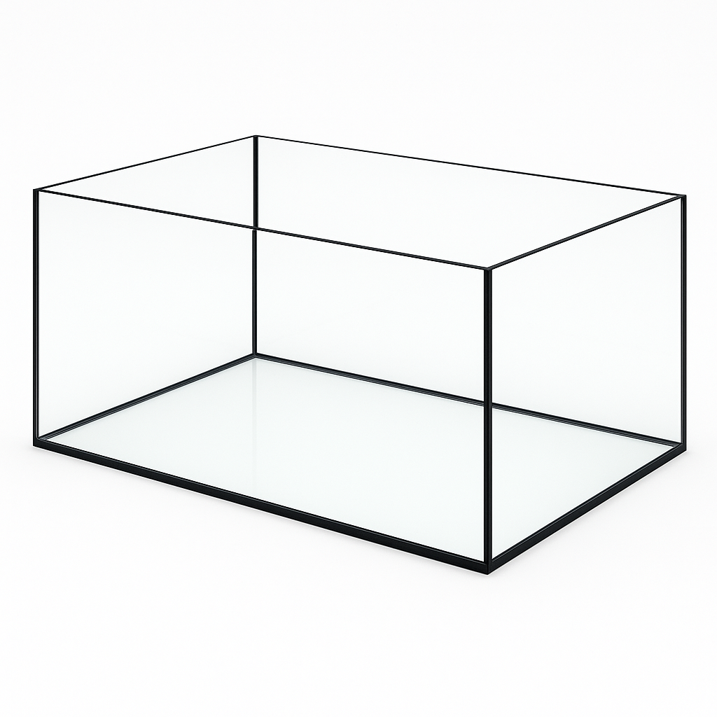 Aquarium 80x50x30cm 120 Liter schwarz