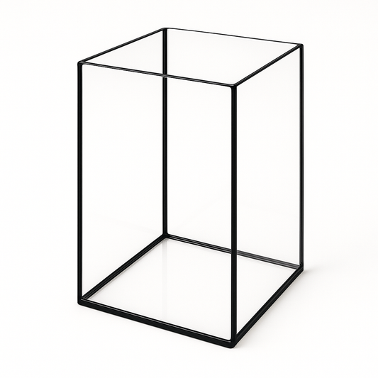 Aquarium 20x20x30cm Cube 12 Liter schwarz