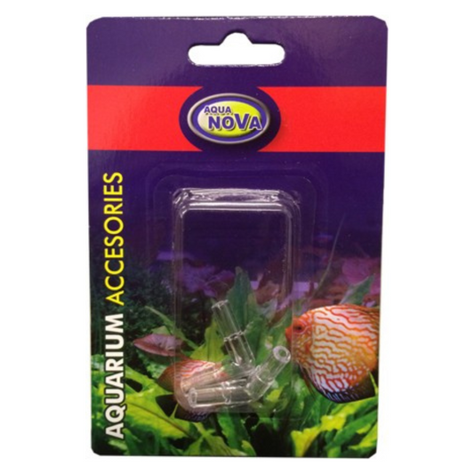 Aquanova Schlauchverbinder, Eckverbinder klar 4/6mm (2er Pack)