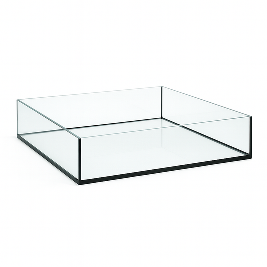 Aquarium 90x90x25cm Quader 202,5 Liter schwarz -Shallow Tank