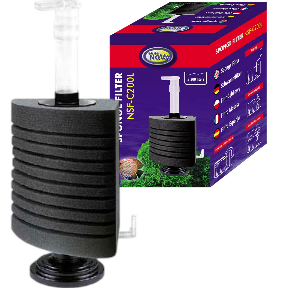 Aquanova NSF-C200L Eck-Schwammfilter
