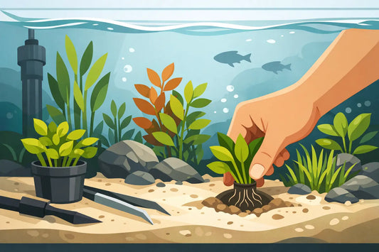 Wasserpflanzen richtig ins Aquarium einsetzen