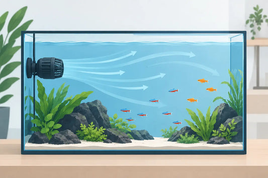 Strömungspumpe optimal im Aquarium platzieren