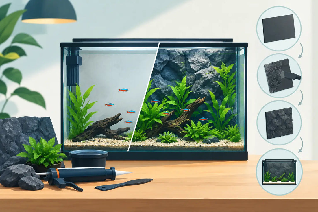 Anleitung Aquarium Rückwand gestalten leicht gemacht