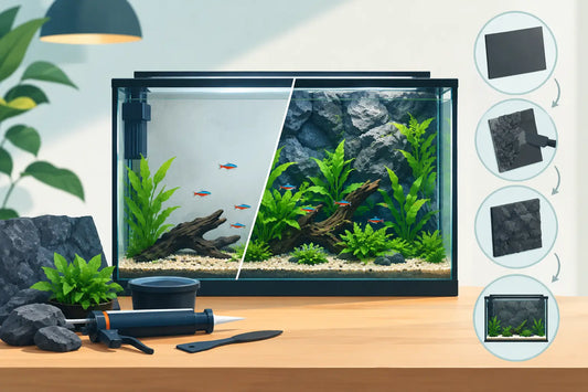 Anleitung Aquarium Rückwand gestalten leicht gemacht