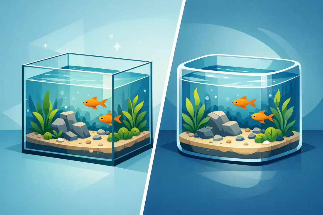 Glasaquarium versus Acrylaquarium im Vergleich