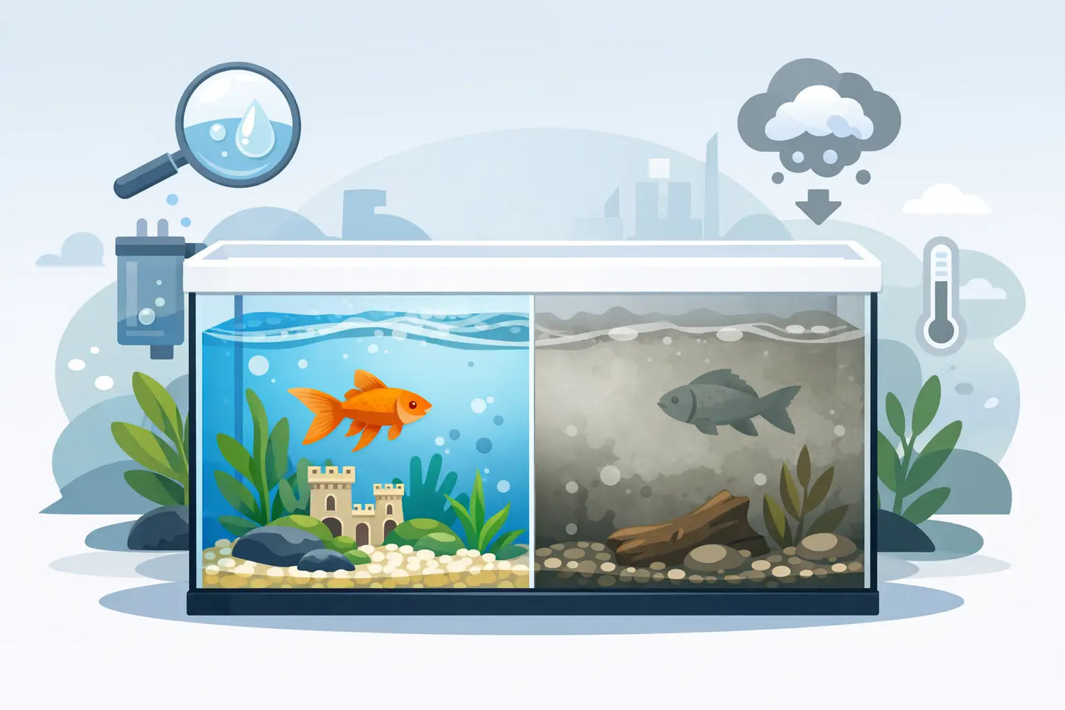 Warum trübt sich Aquariumwasser?