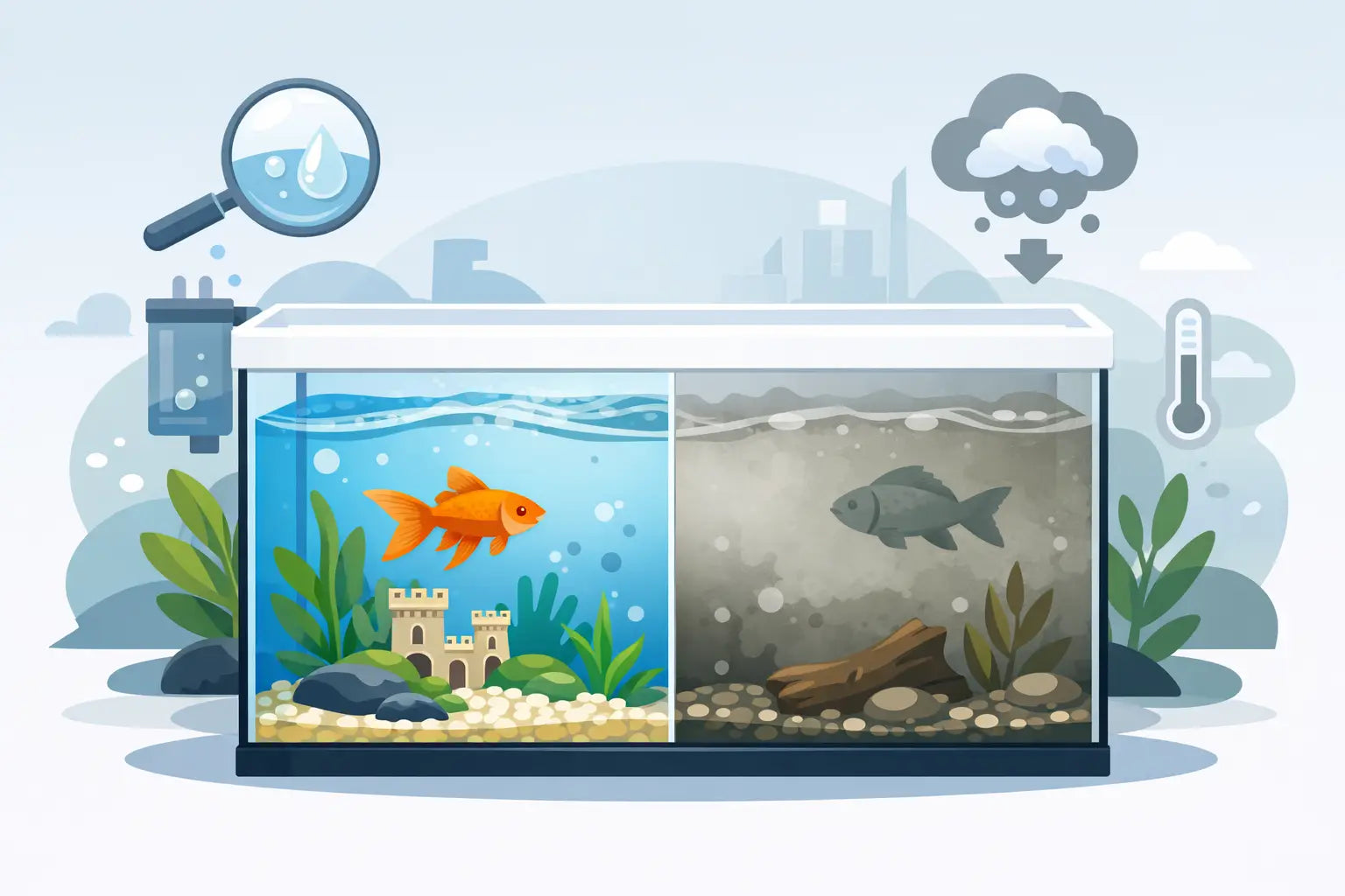 Warum trübt sich Aquariumwasser?
