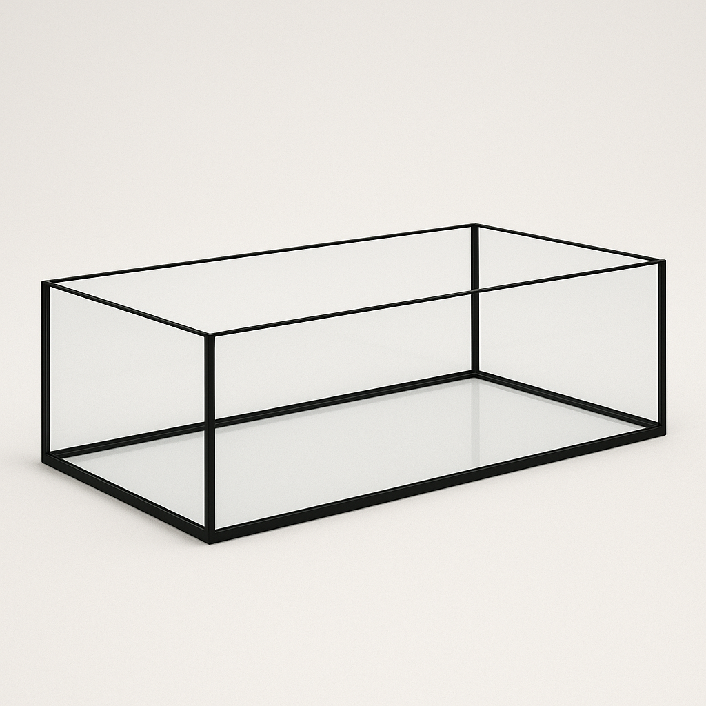 Aquarium 100x40x25cm / 100 Liter schwarz