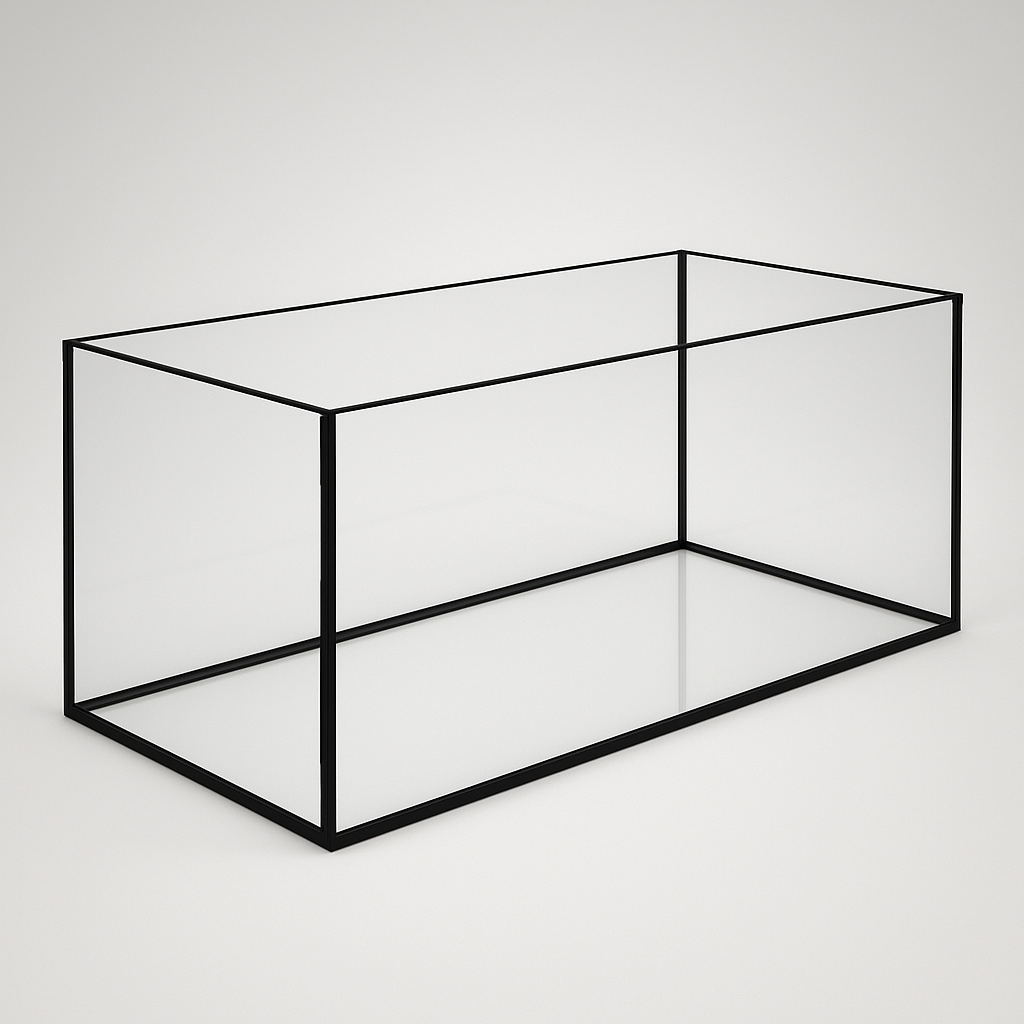 Aquarium 100x40x40cm / 160 Liter schwarz