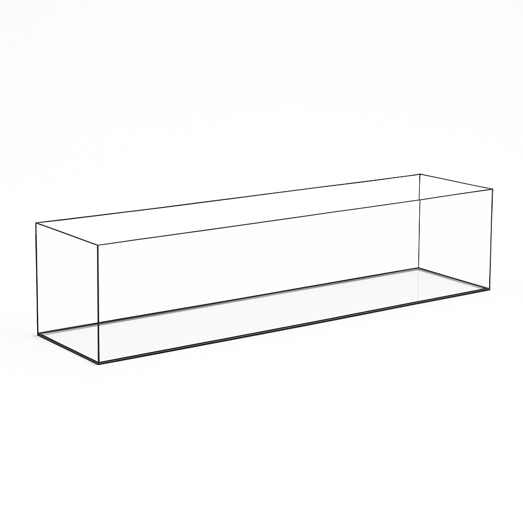 Aquarium 130x20x20cm / 52 litres noir