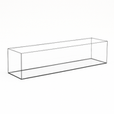 Aquarium 130x20x20cm / 52 Liter schwarz