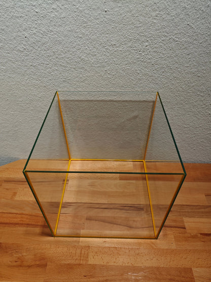 Würfelbecken farbig "Gelb" Aquarium 30x30x30cm, 27 Liter Terboven Aquaristik