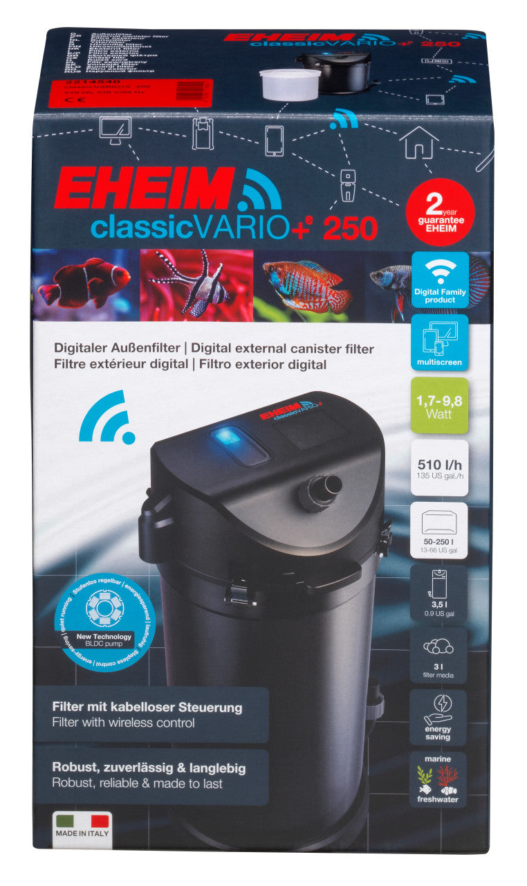 EHEIM classicVARIO+e 250 Außenfilter für Aquarien bis 250 Liter (2214)