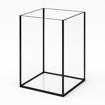 Aquarium 25x25x35cm Cube 21,8 Liter schwarz