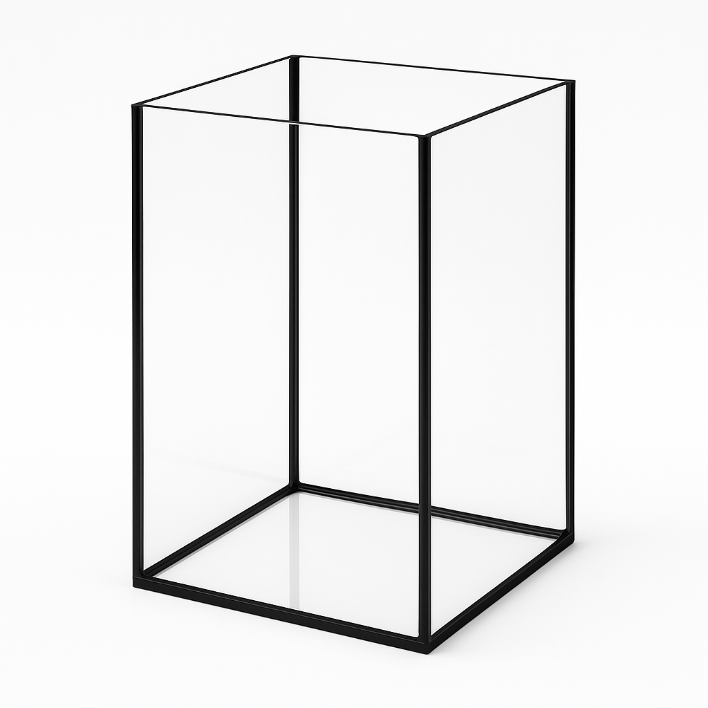 Aquarium 25x25x35cm Cube 21,8 litres noir
