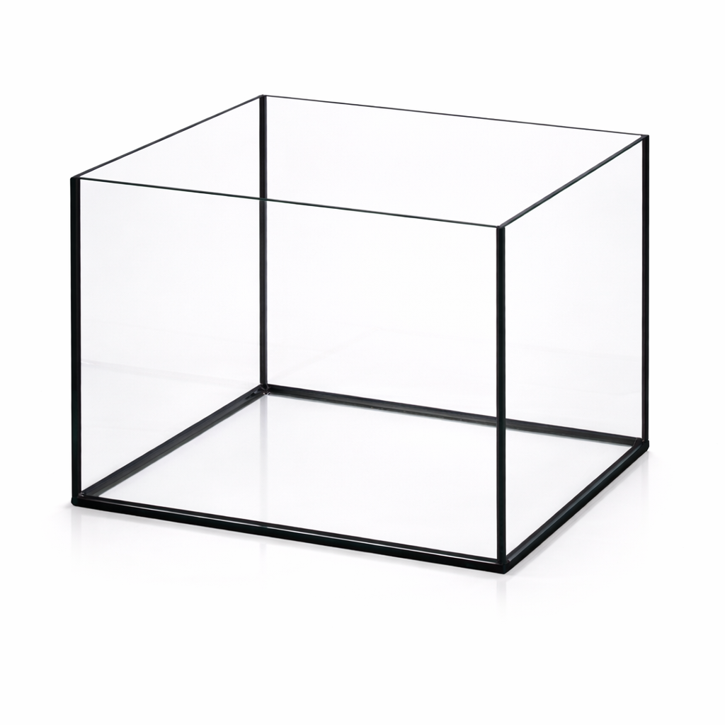 Aquarium 30x25x25cm 18,7 Liter schwarz