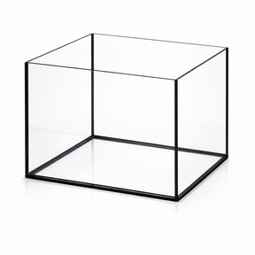 Aquarium 30x25x25cm 18,7 Liter schwarz