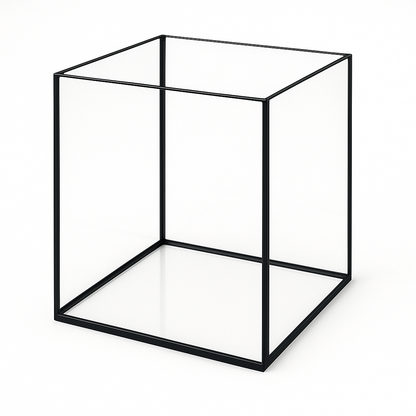 Aquarium 30x30x35cm Cube 31,5 Liter schwarz