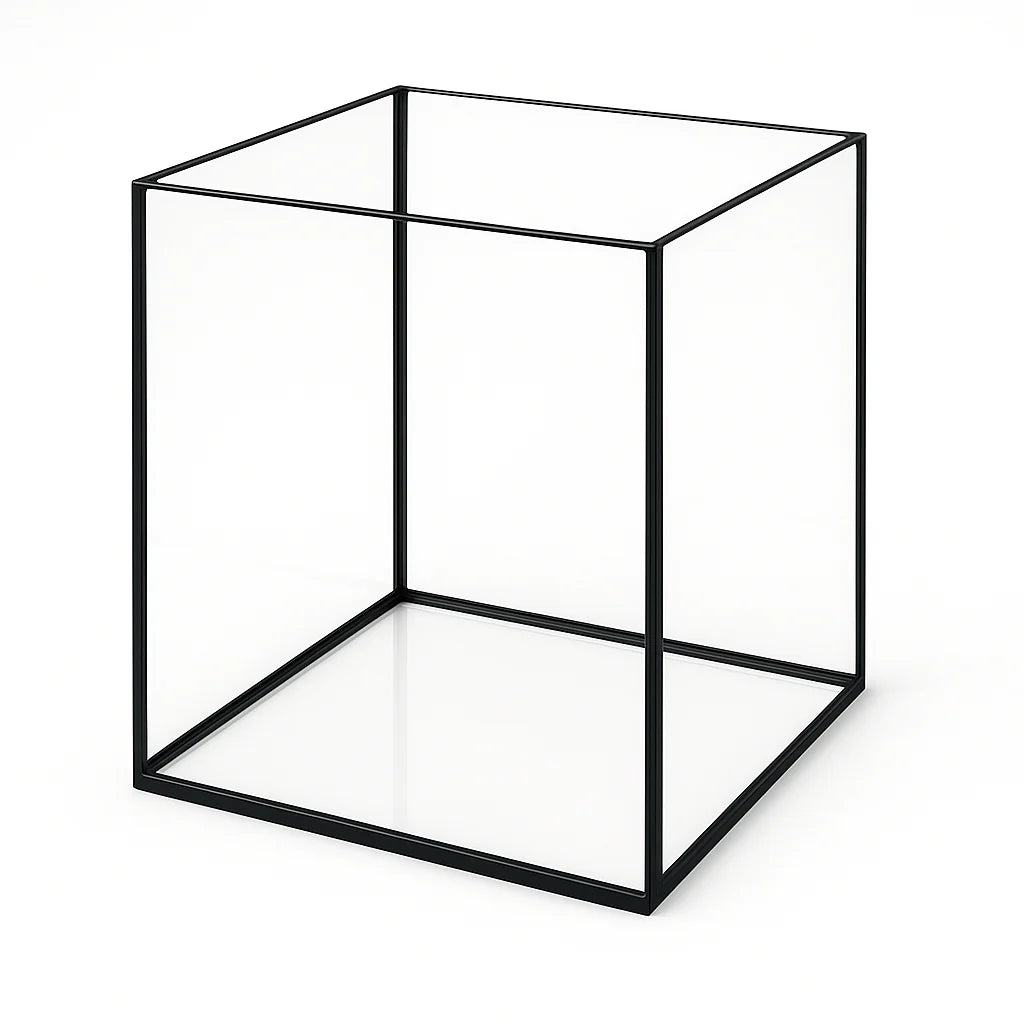 Aquarium 30x30x30cm Cube 27 Liter schwarz