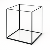 Aquarium 20x20x25cm Cube 10 Liter schwarz