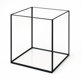 Aquarium 20x20x25cm Cube 10 Liter schwarz