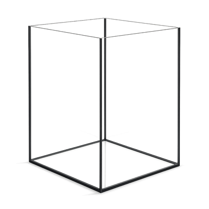 Aquarium 35x35x45cm Cube 55 Liter schwarz