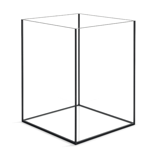 Aquarium 35x35x45cm Cube 55 Liter schwarz
