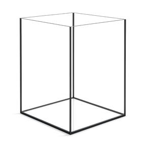 Aquarium 35x35x45cm Cube 55 Liter schwarz