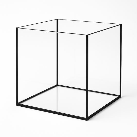 Aquarium 45x45x45cm Cube 91 Liter schwarz
