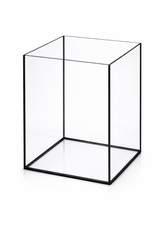 Aquarium 40x40x50cm Cube 80 Liter schwarz