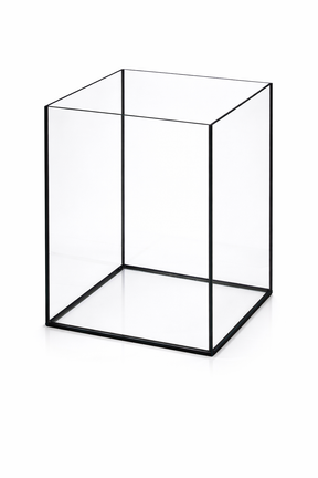 Aquarium 40x40x50cm Cube 80 Liter schwarz