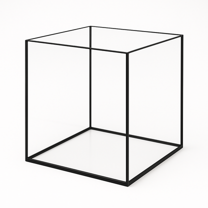 Aquarium 50x50x50cm Cube 125 Liter schwarz