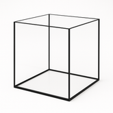 Aquarium 50x50x50cm Cube 125 Liter schwarz