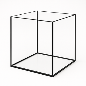 Aquarium 50x50x50cm Cube 125 Liter schwarz