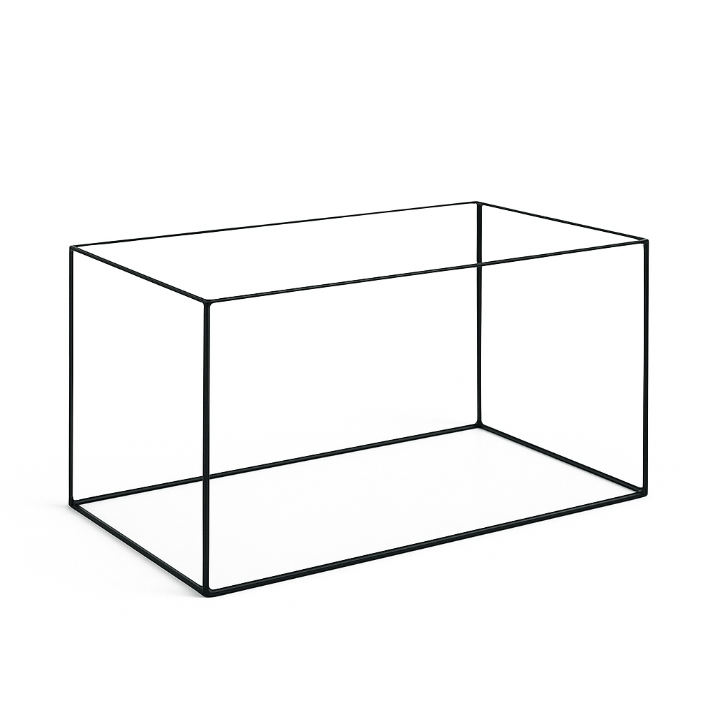 Aquarium 60x30x30cm / 54 Liter schwarz