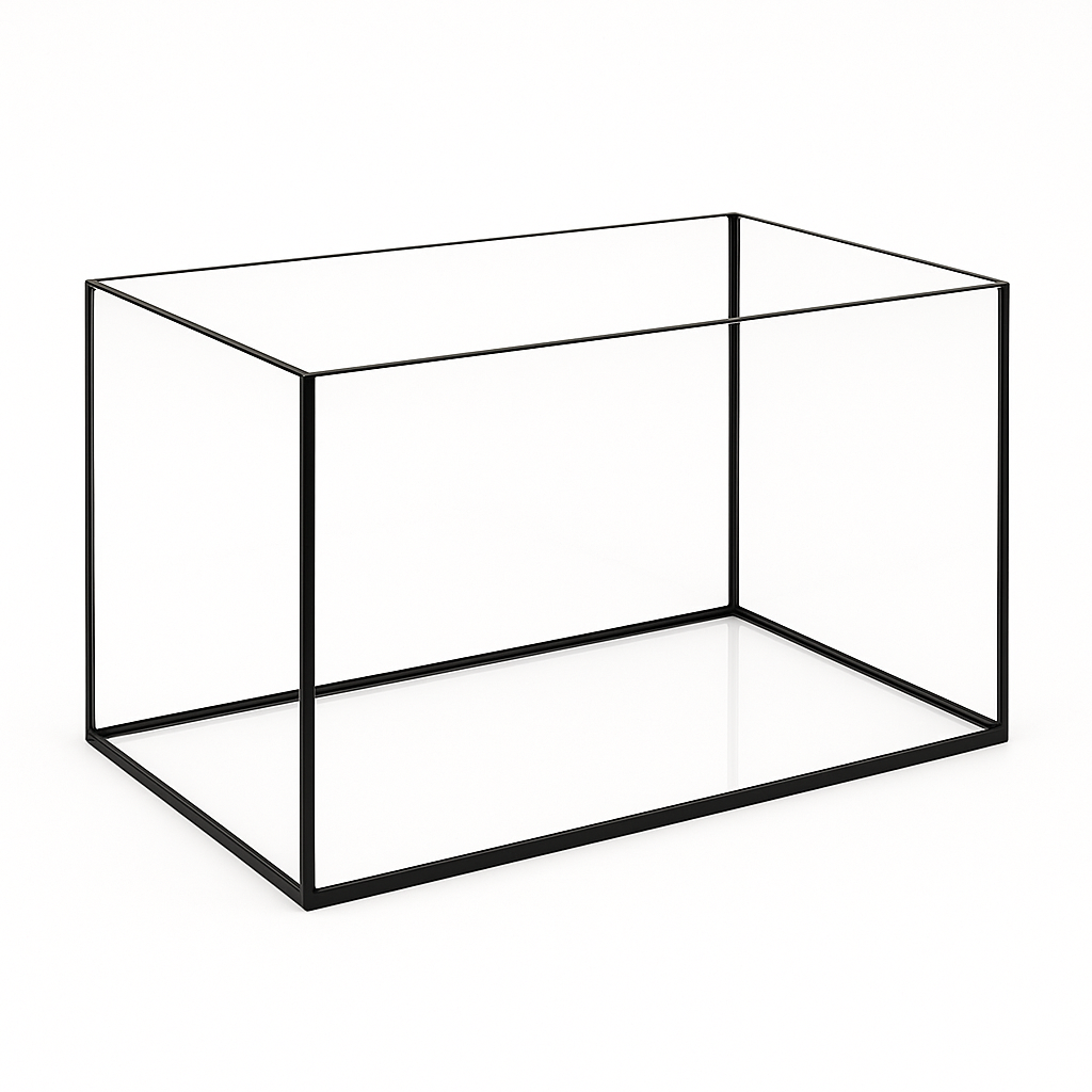 Aquarium 60x40x30cm / 72 Liter schwarz