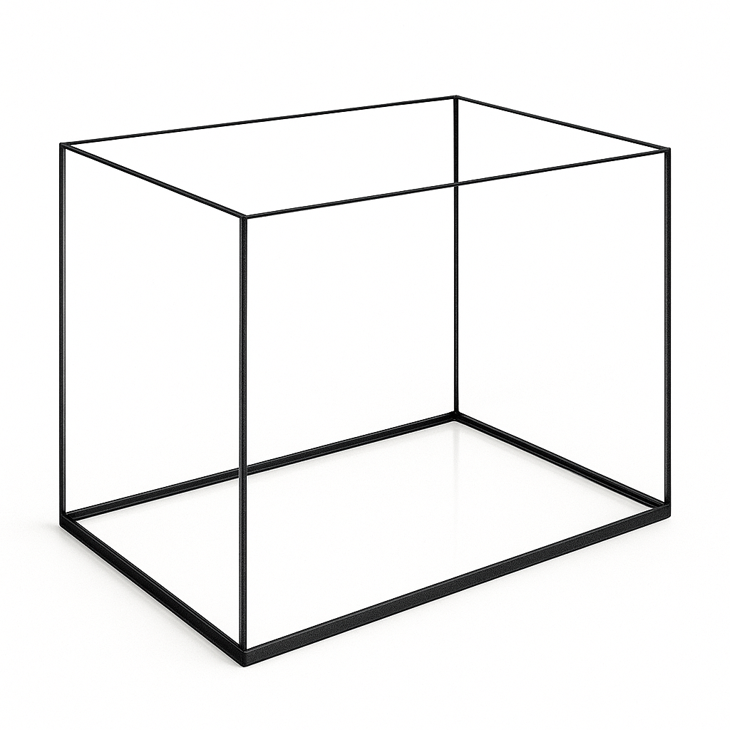 Aquarium 60x40x40cm / 96 Liter schwarz